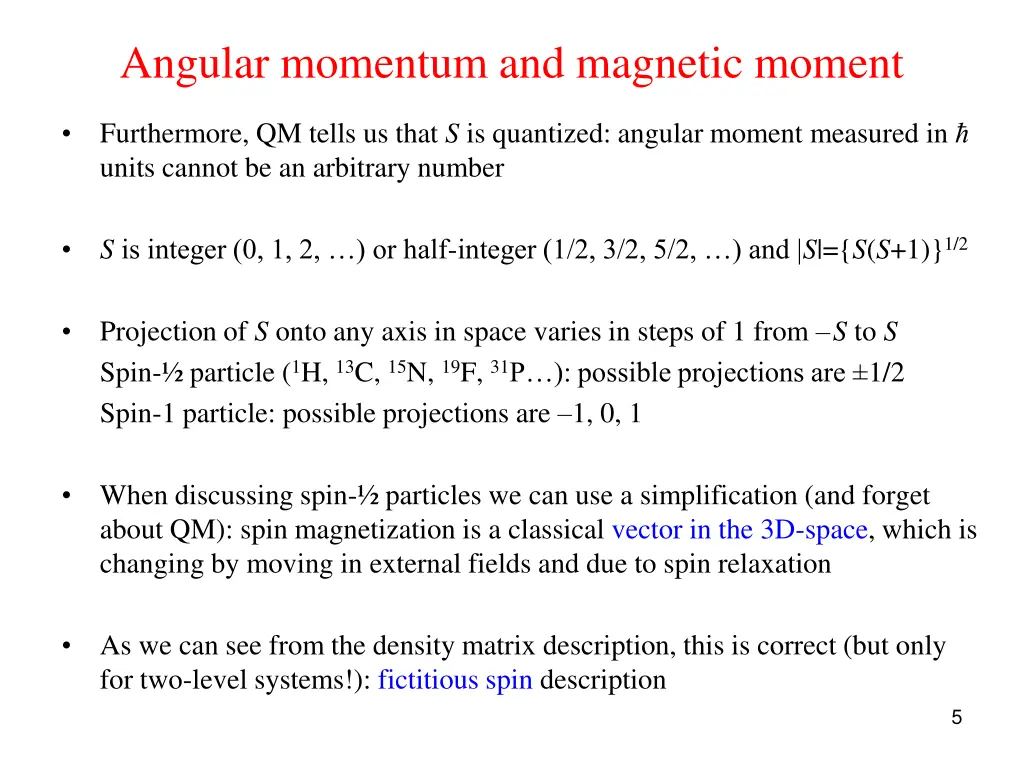 angular momentum and magnetic moment 2