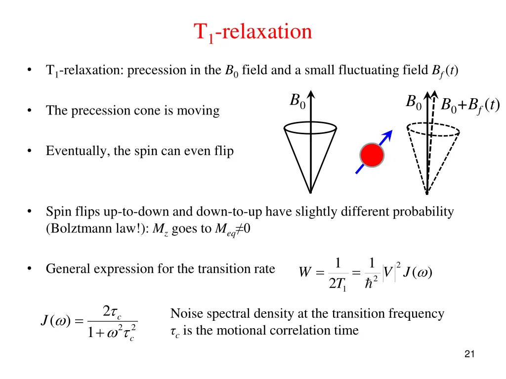 t 1 relaxation