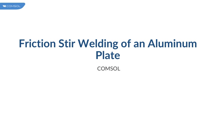 friction stir welding of an aluminum plate