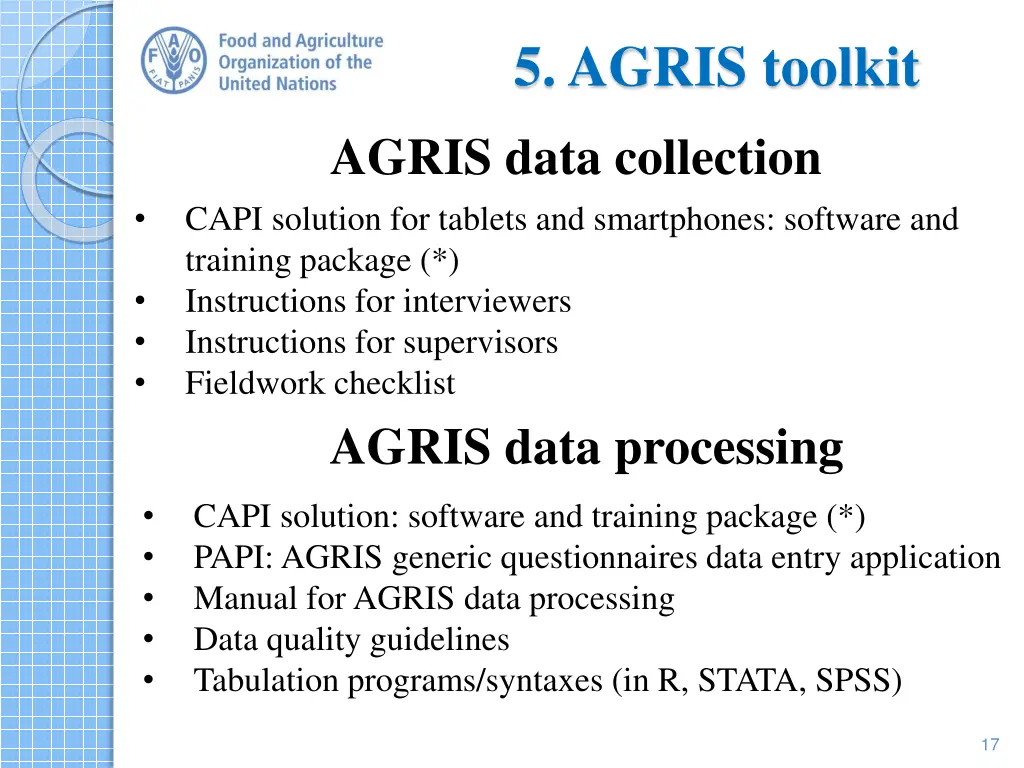 5 agris toolkit 2