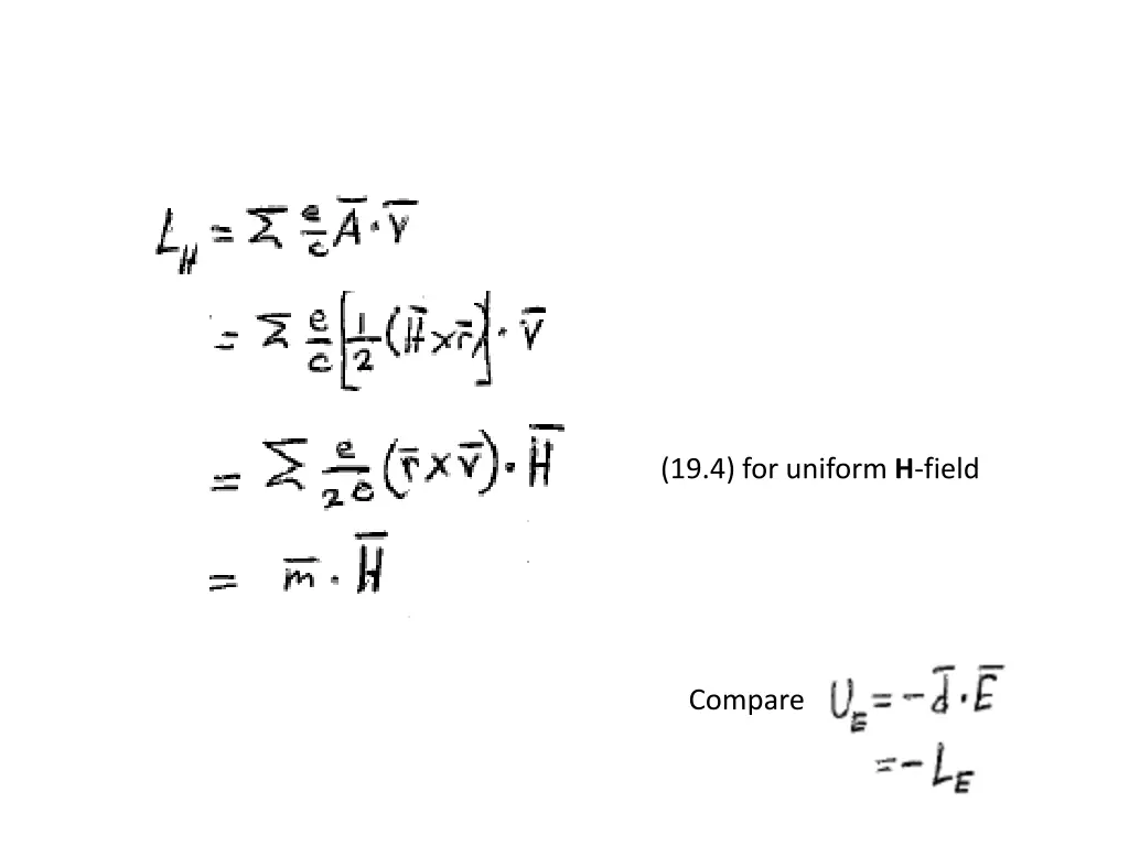 19 4 for uniform h field