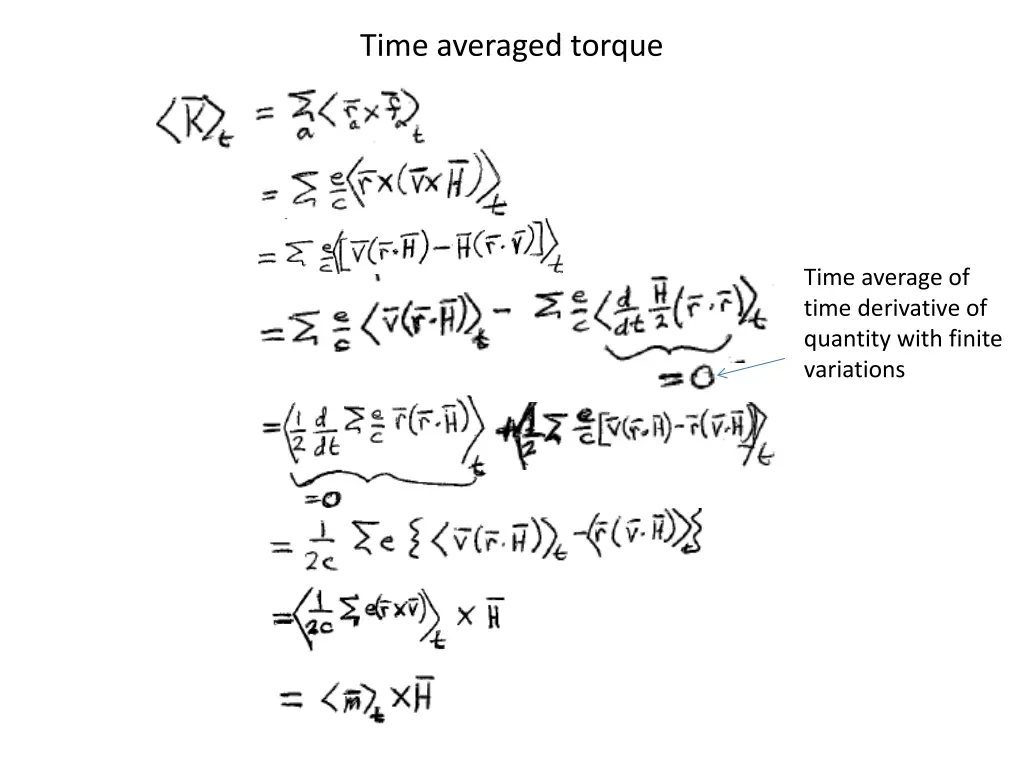 time averaged torque