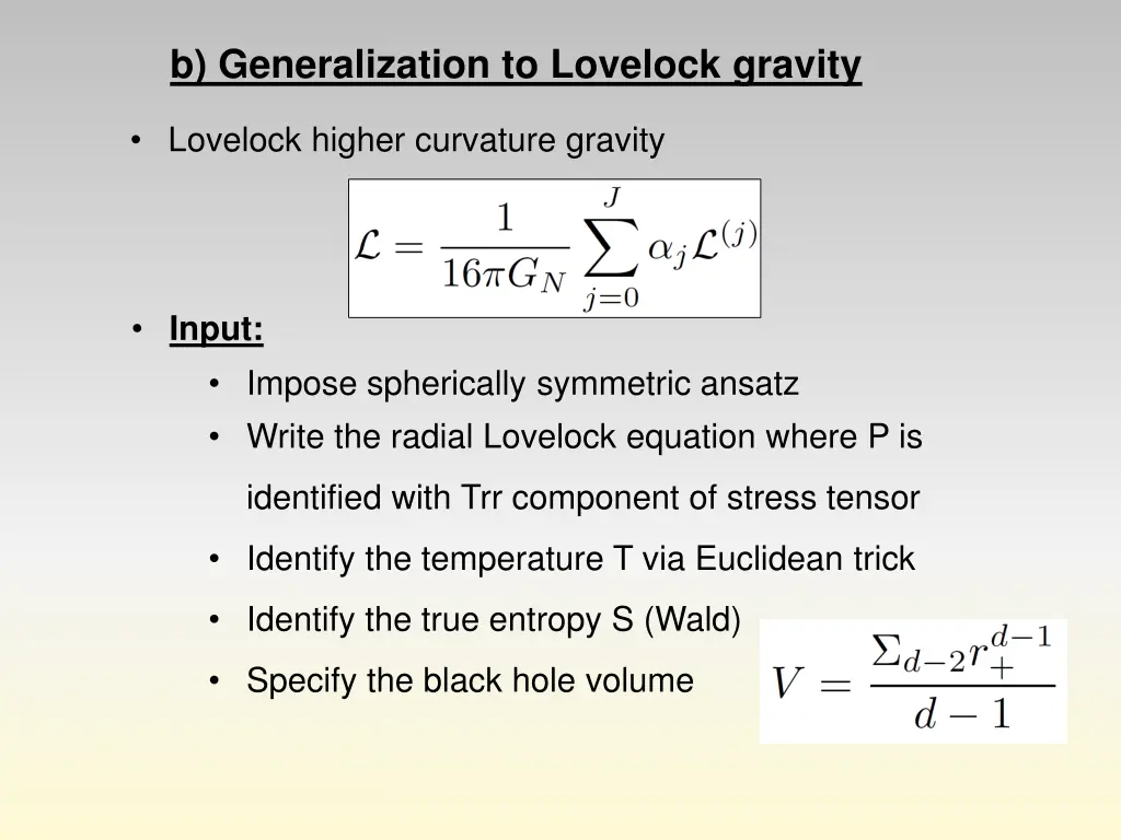 b generalization to lovelock gravity