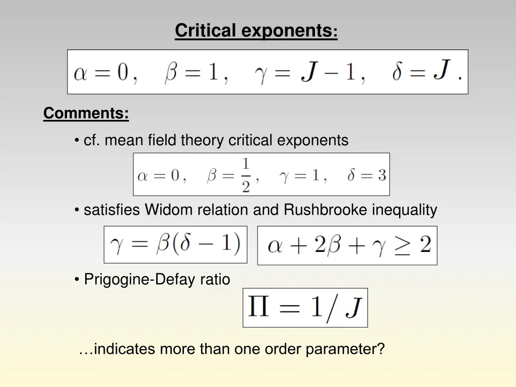 critical exponents