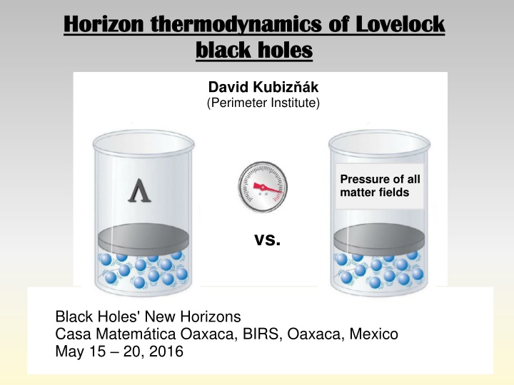 horizon thermodynamics horizon thermodynamics