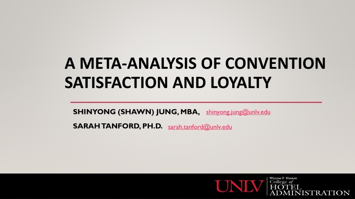 a meta analysis of convention satisfaction