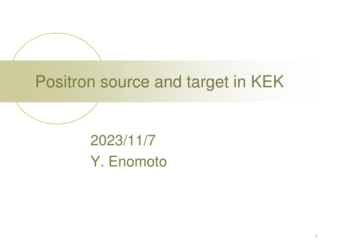 positron source and target in kek