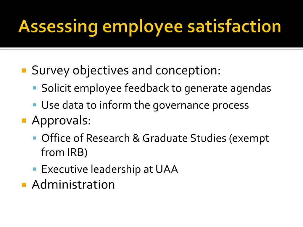 survey objectives and conception solicit employee