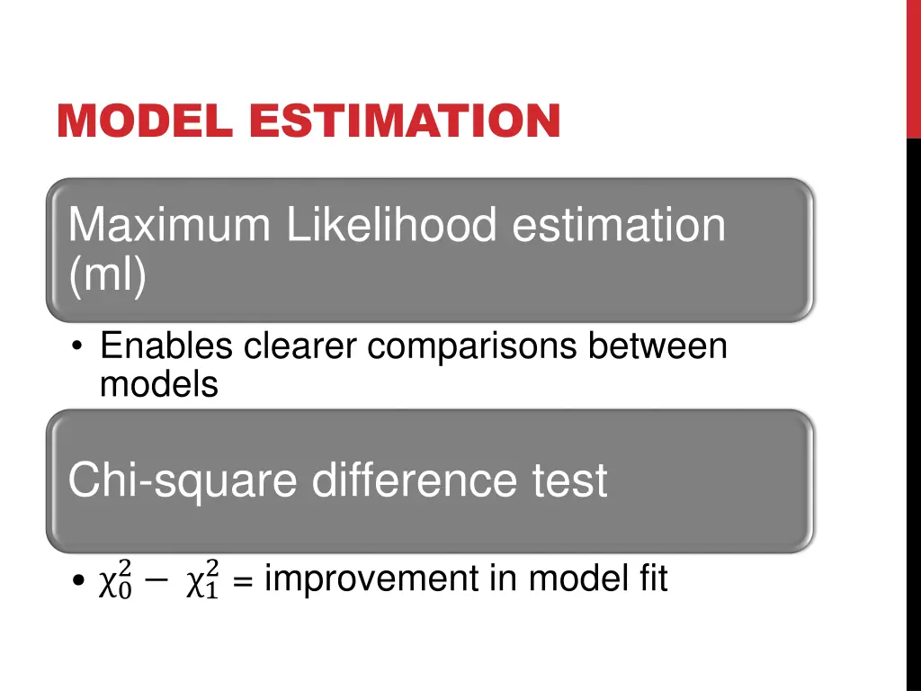 model estimation