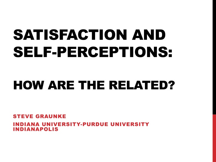 satisfaction and self perceptions