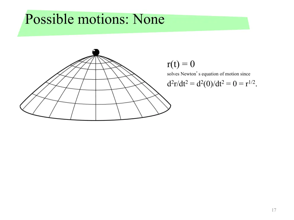 possible motions none