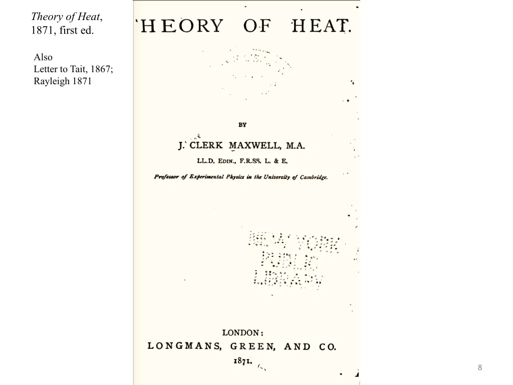 theory of heat 1871 first ed