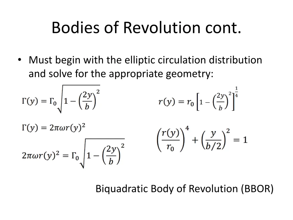 bodies of revolution cont 1