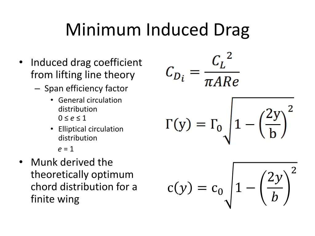 minimum induced drag