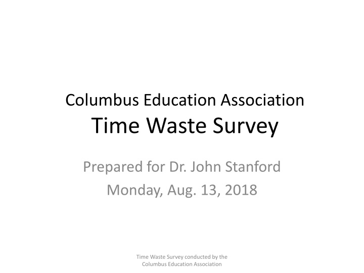 columbus education association time waste survey