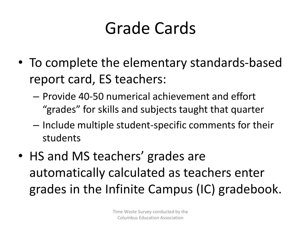 grade cards 1