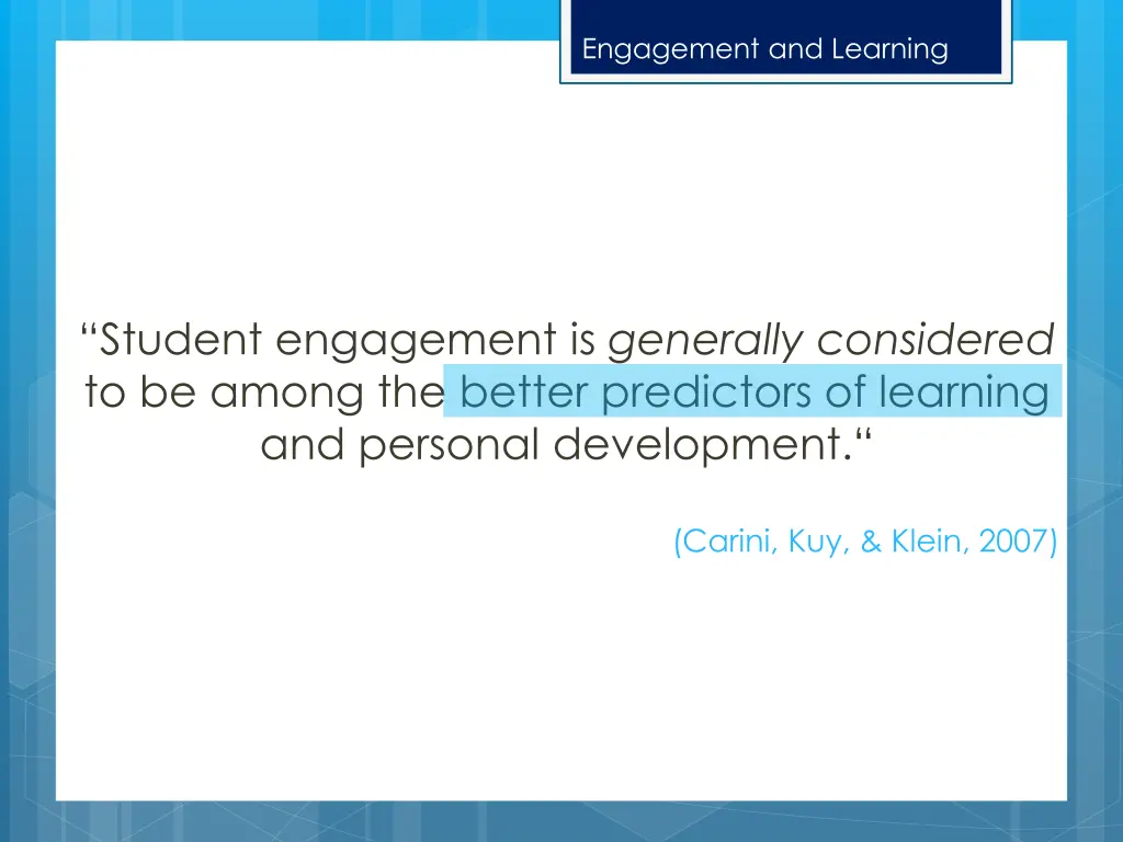 engagement and learning