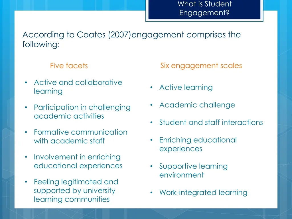 what is student engagement 1