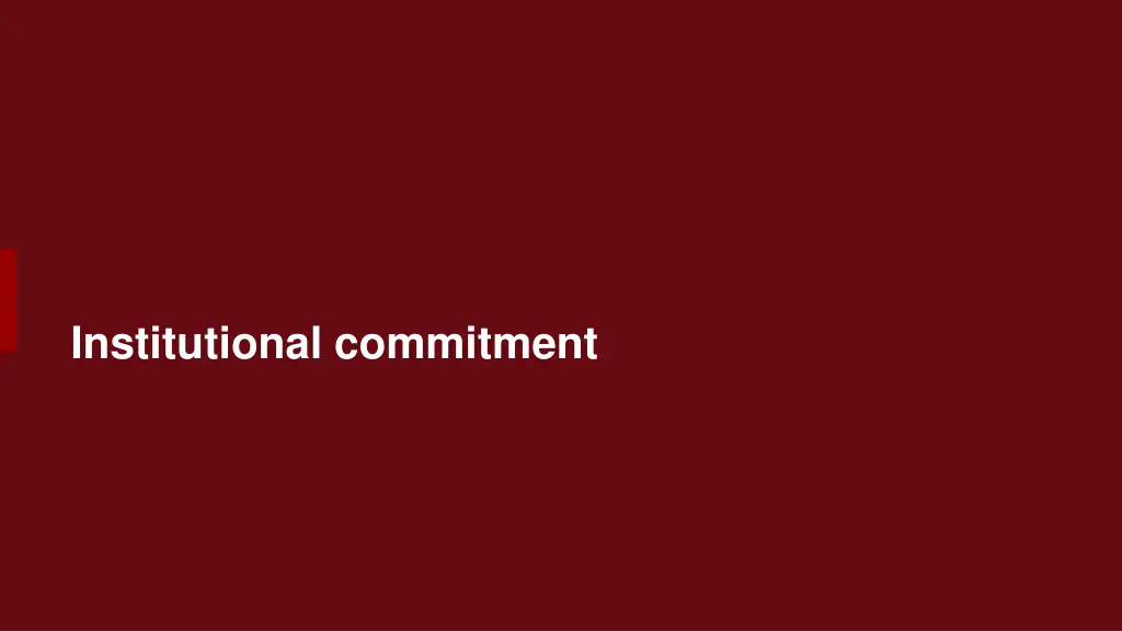 institutional commitment