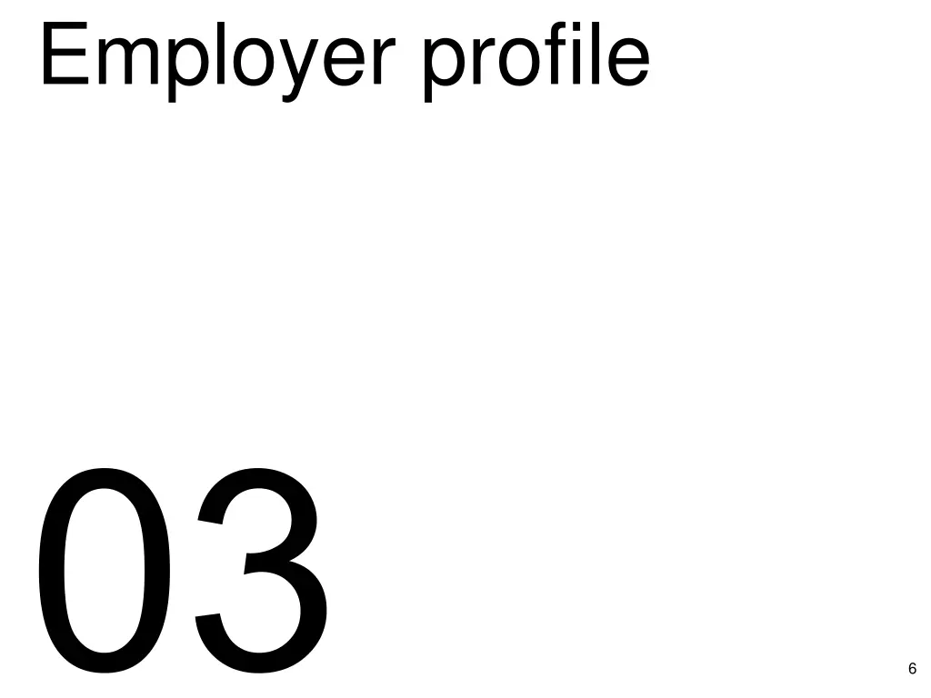 employer profile