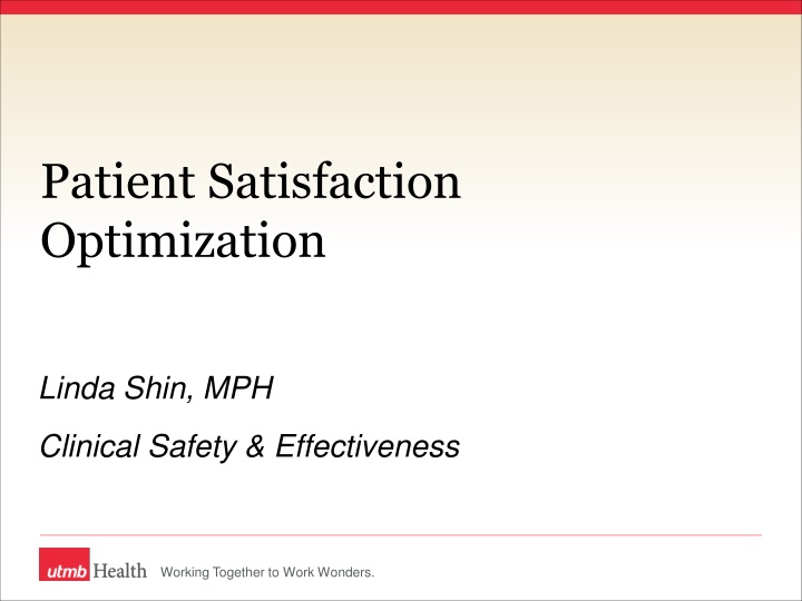 patient satisfaction optimization