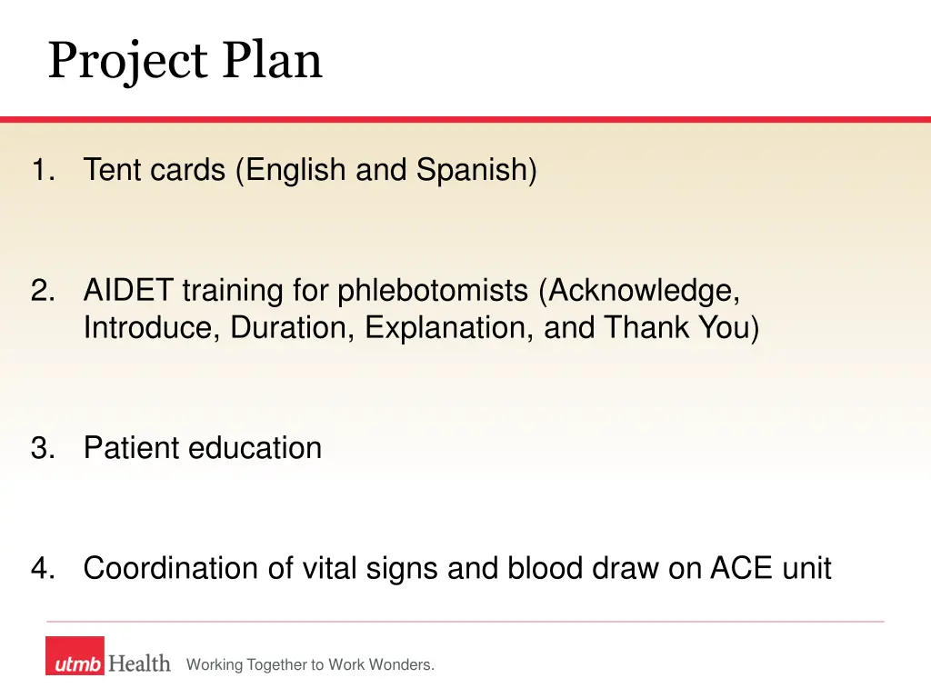 project plan