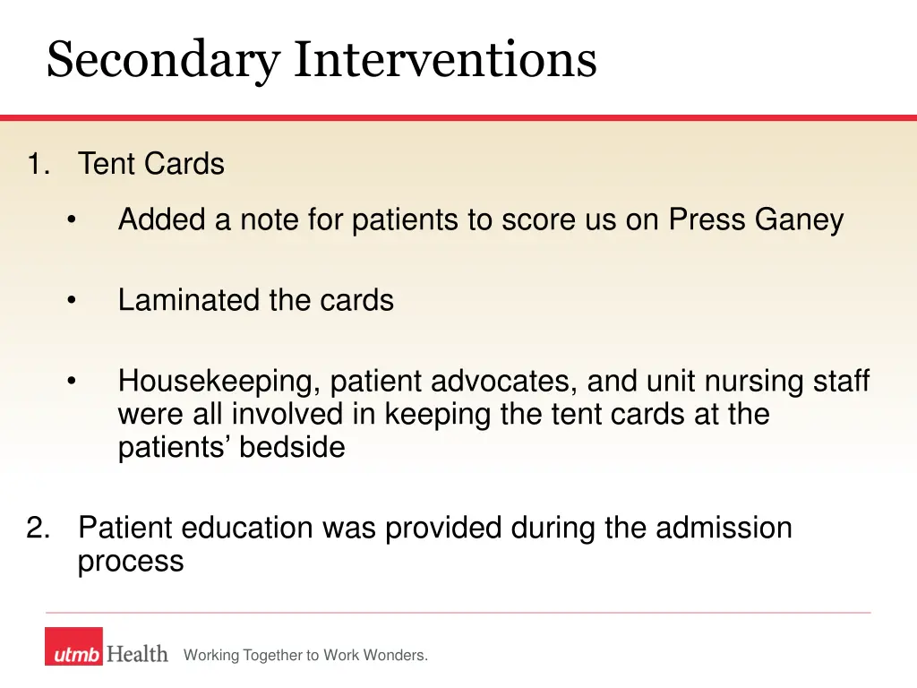 secondary interventions