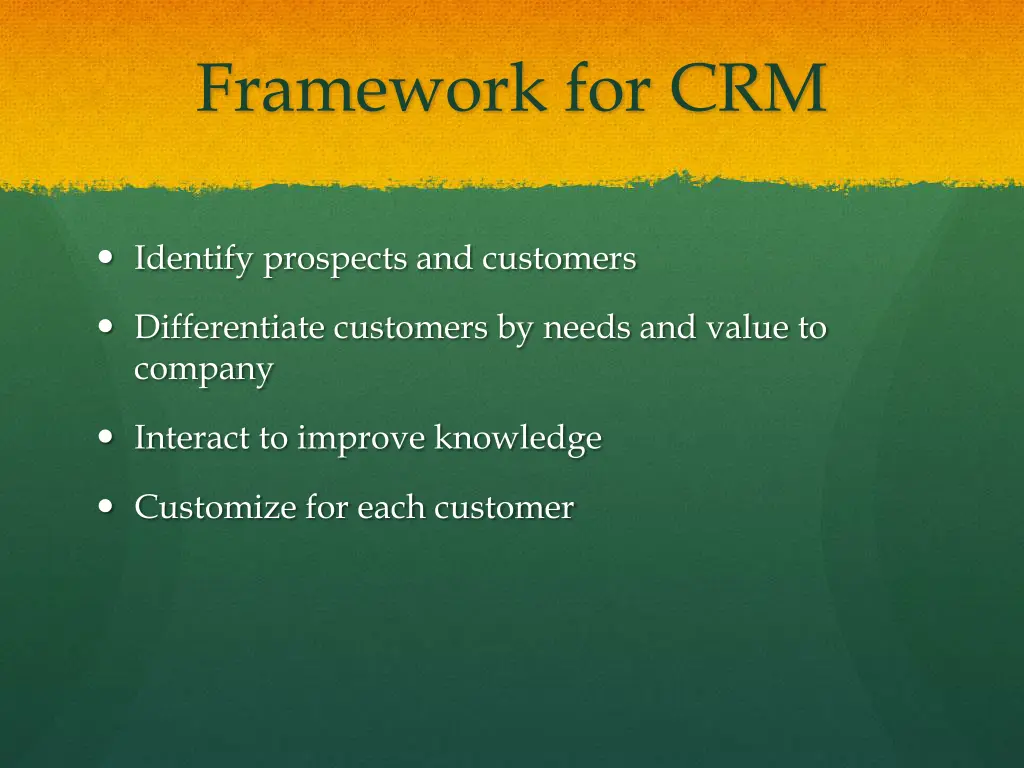 framework for crm