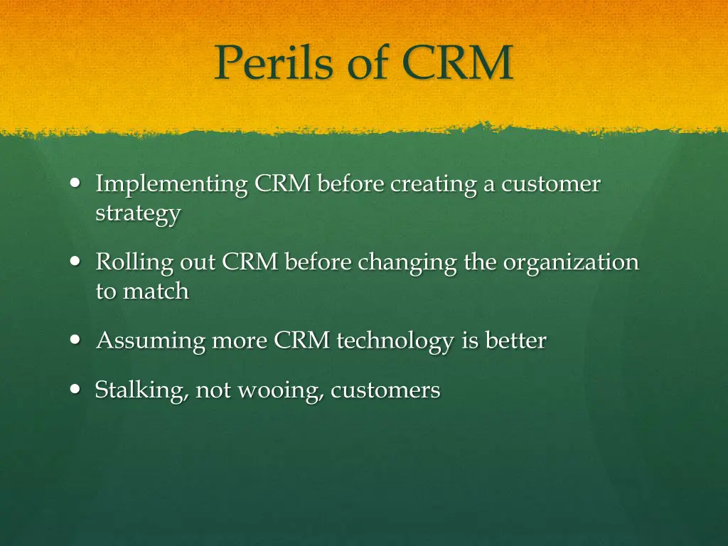 perils of crm