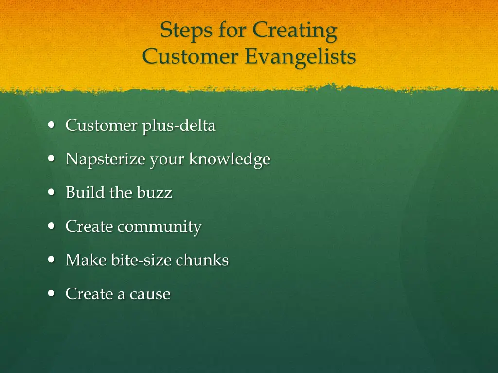 steps for creating customer evangelists