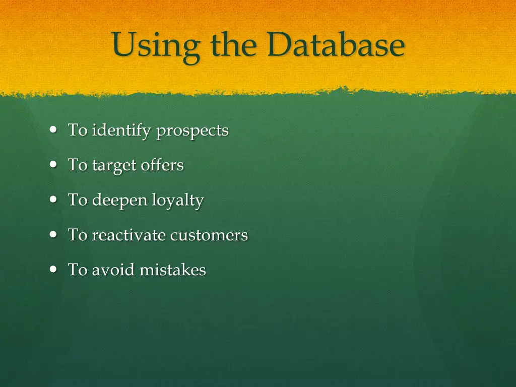 using the database