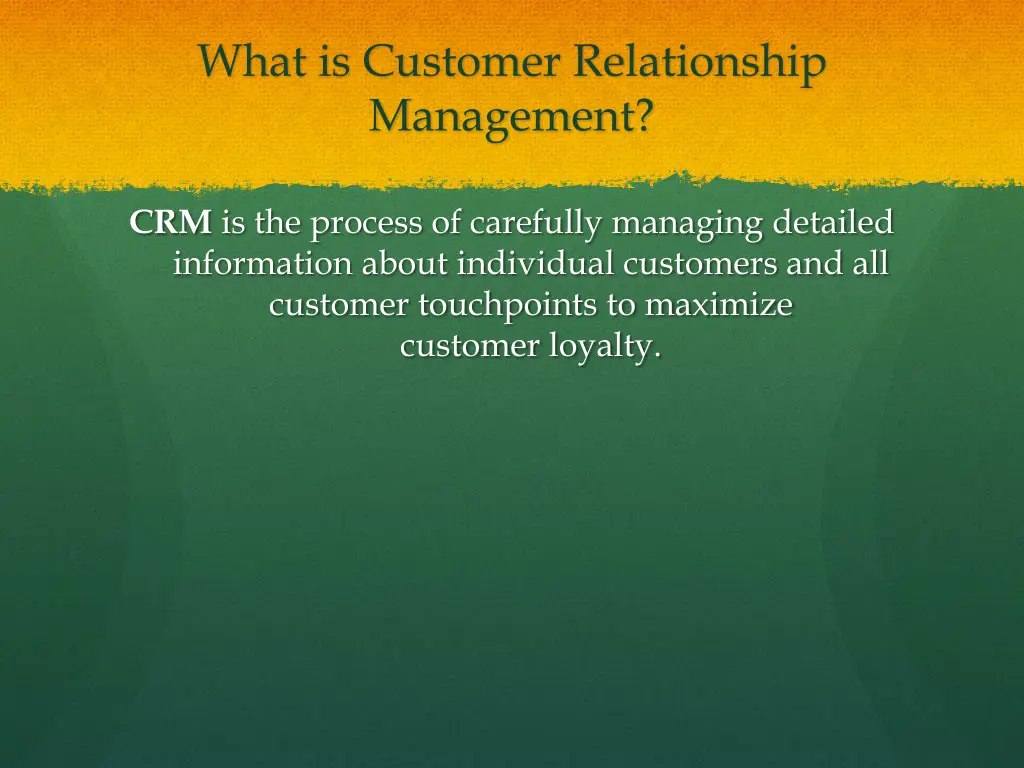 what is customer relationship management