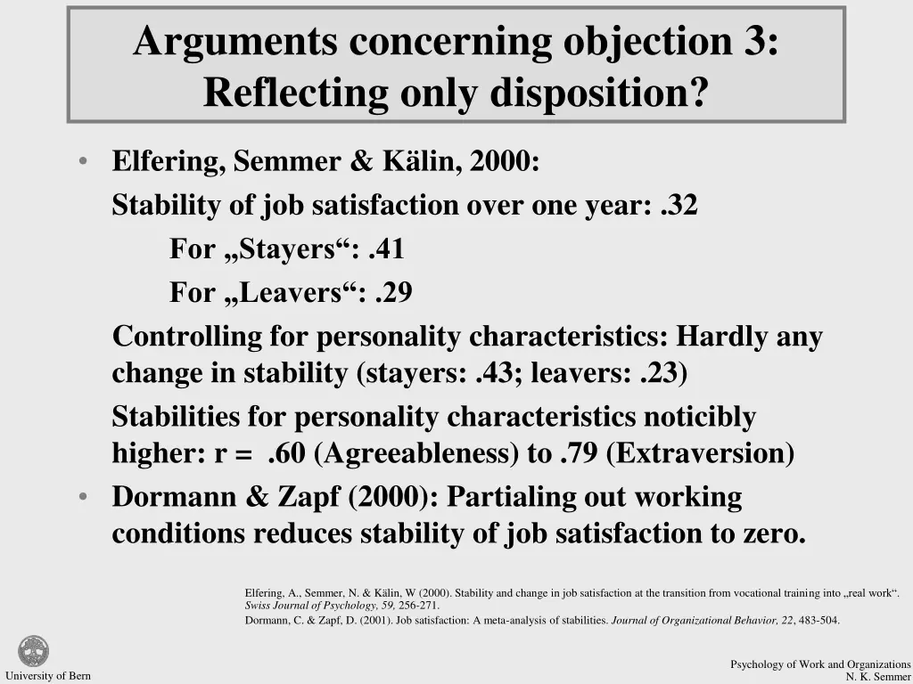 arguments concerning objection 3 reflecting only