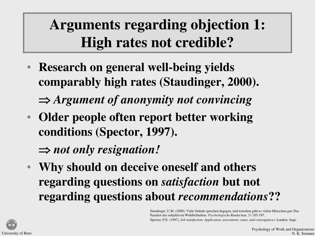 arguments regarding objection 1 high rates