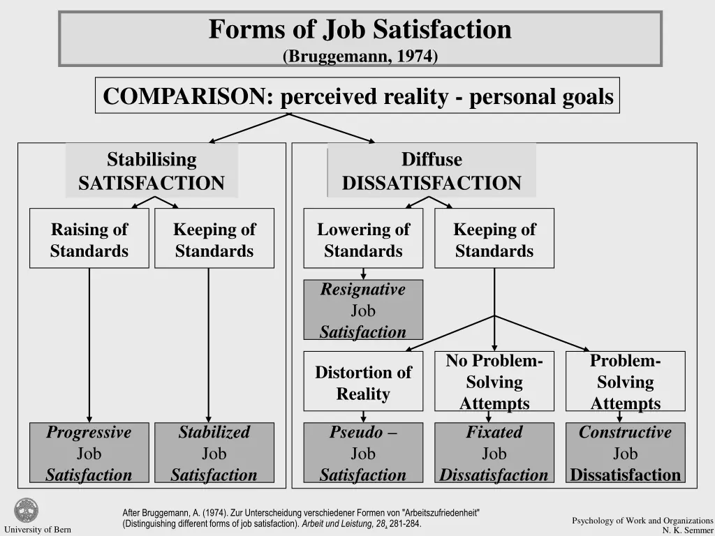 forms of job satisfaction bruggemann 1974