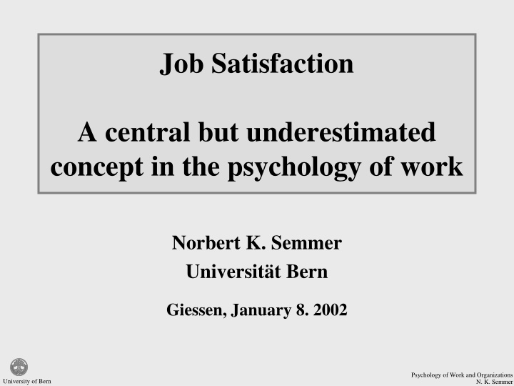 job satisfaction