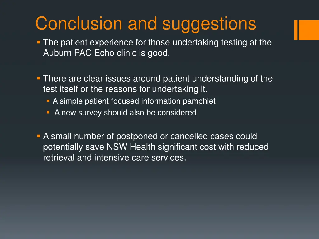 conclusion and suggestions the patient experience