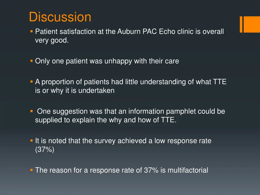 discussion patient satisfaction at the auburn