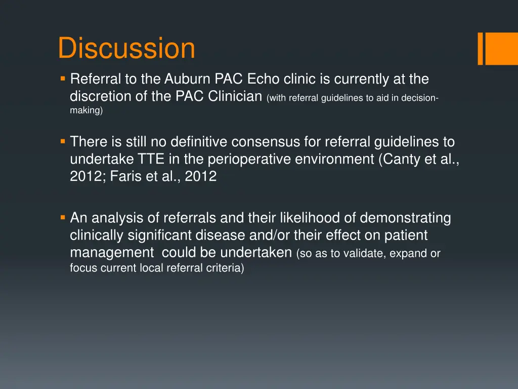 discussion referral to the auburn pac echo clinic