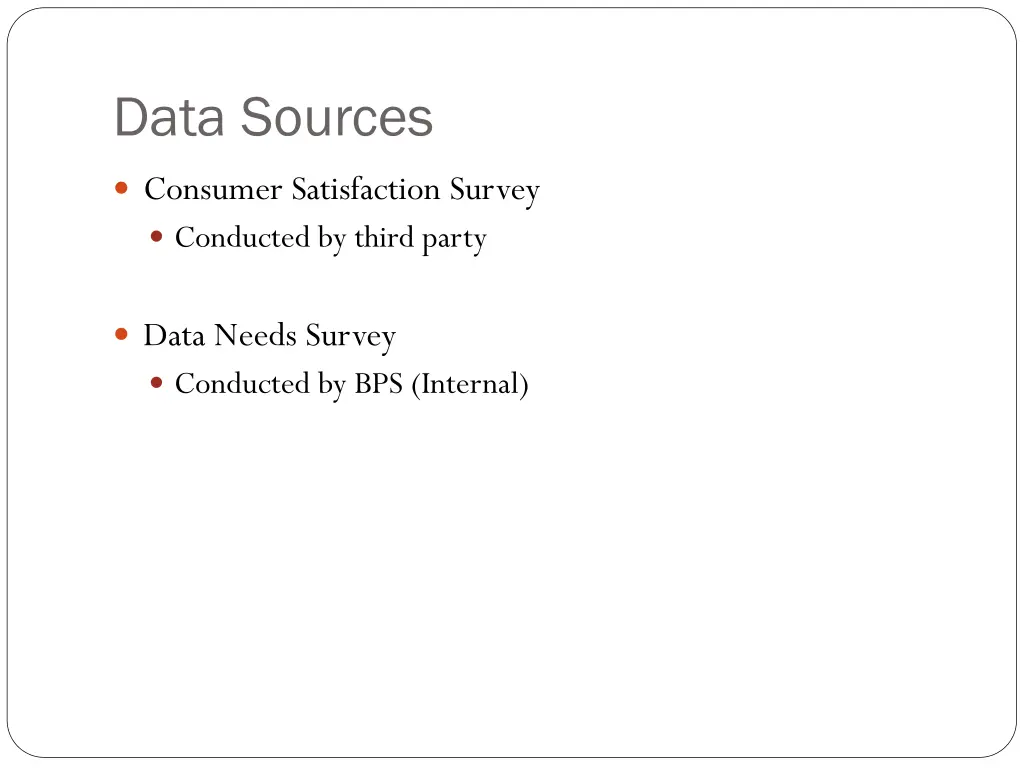 data sources