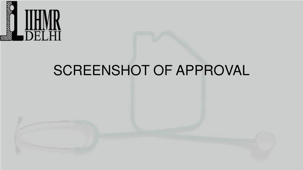 screenshot of approval