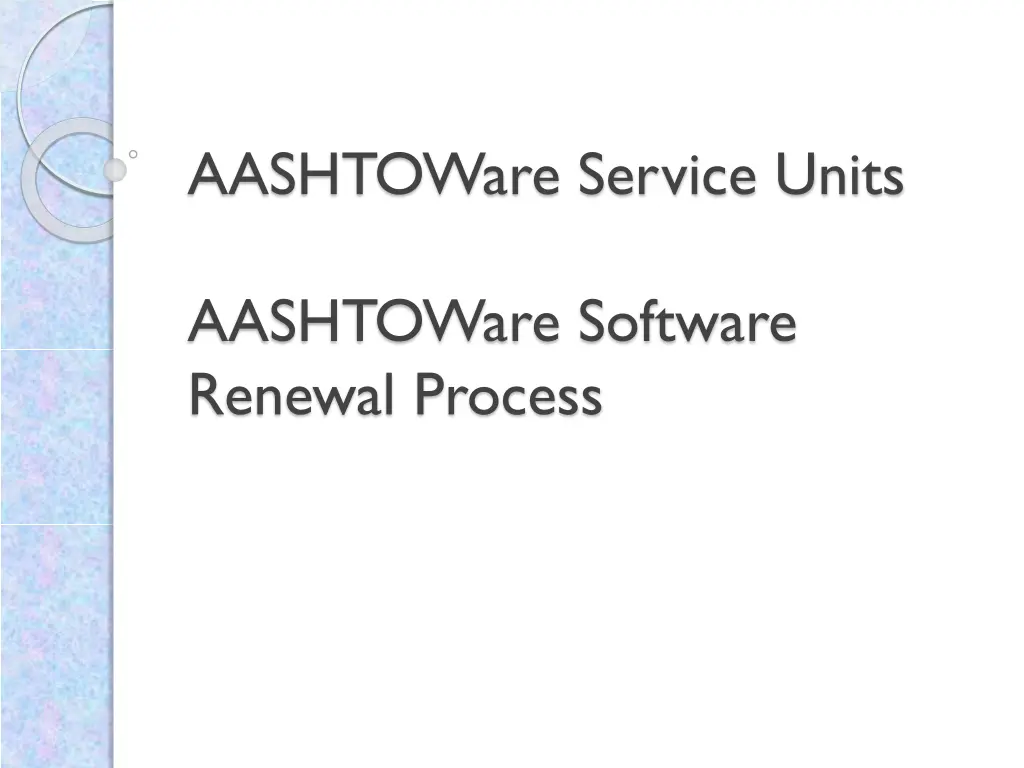 aashtoware service units