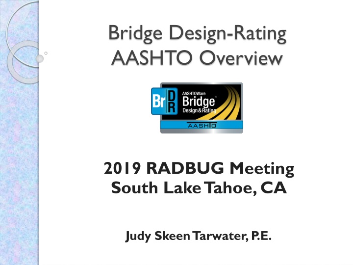 bridge design rating aashto overview