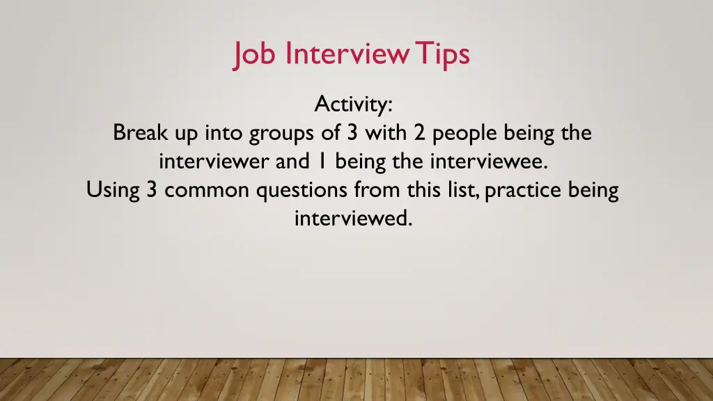 job interview tips 3