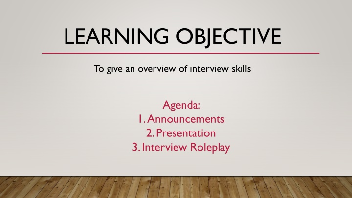 learning objective