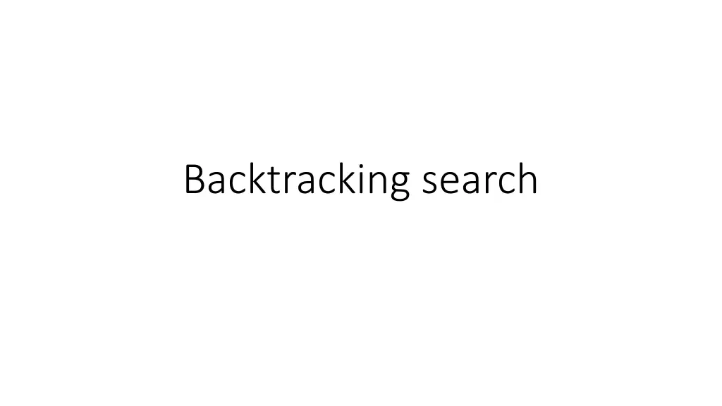 backtracking search