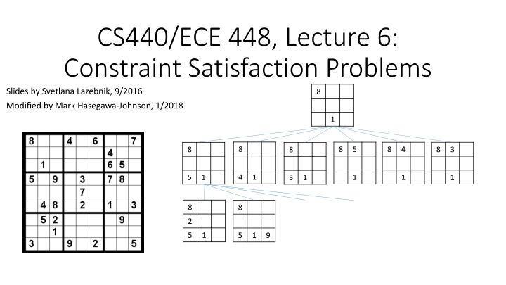 cs440 ece 448 lecture 6 constraint satisfaction