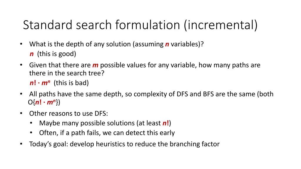 standard search formulation incremental 1