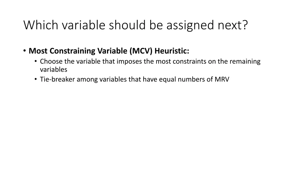 which variable should be assigned next 2