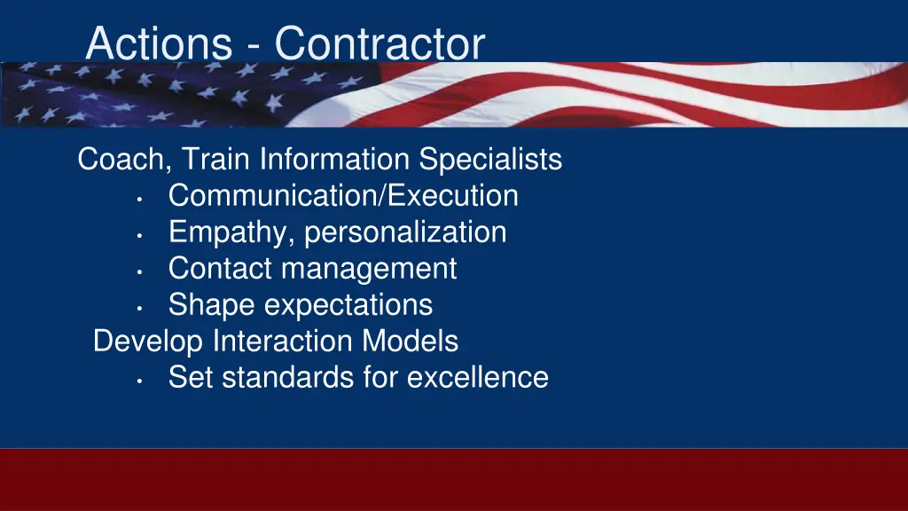 actions contractor